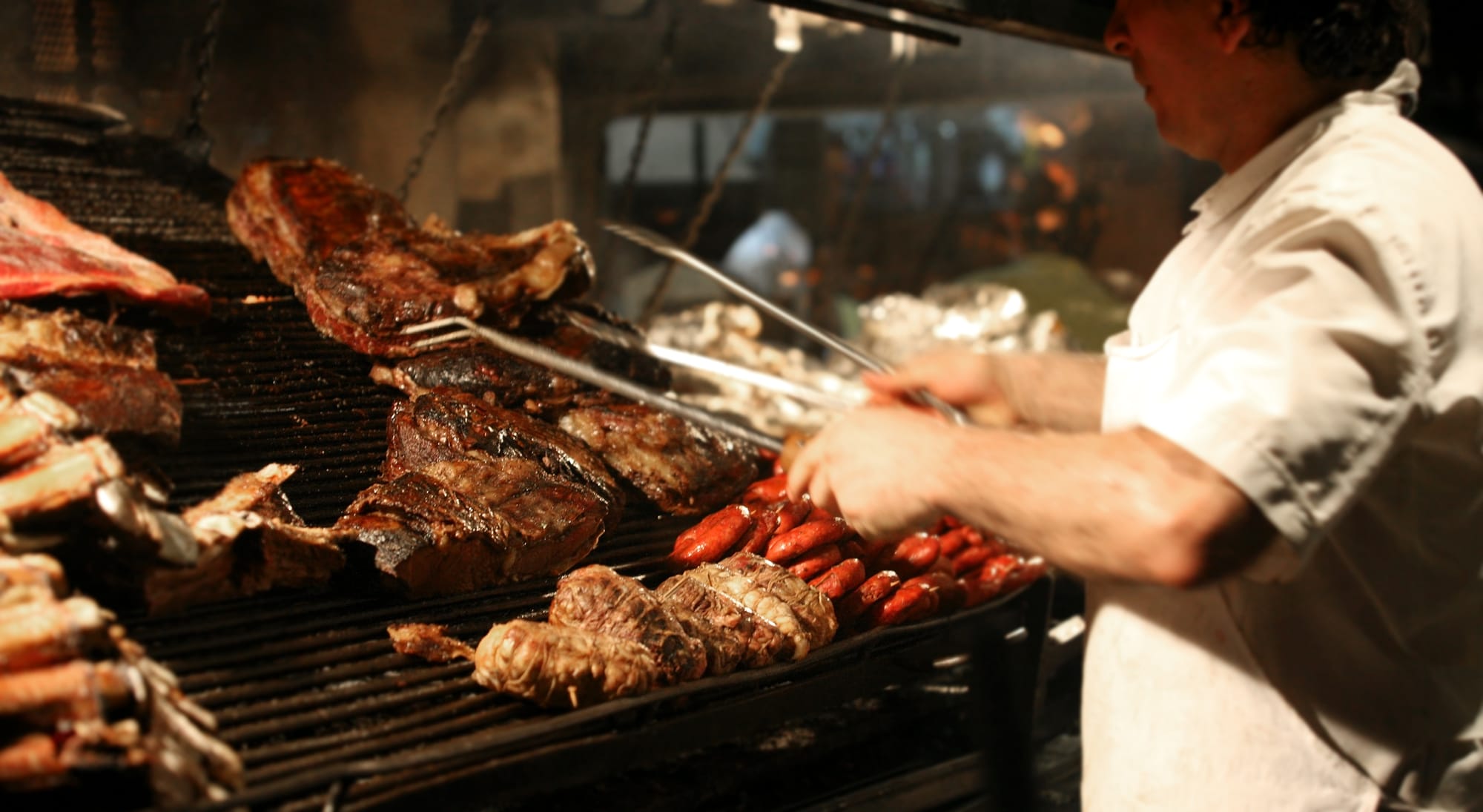 Michelin star chef restaurant grilling cooking food serve to guests