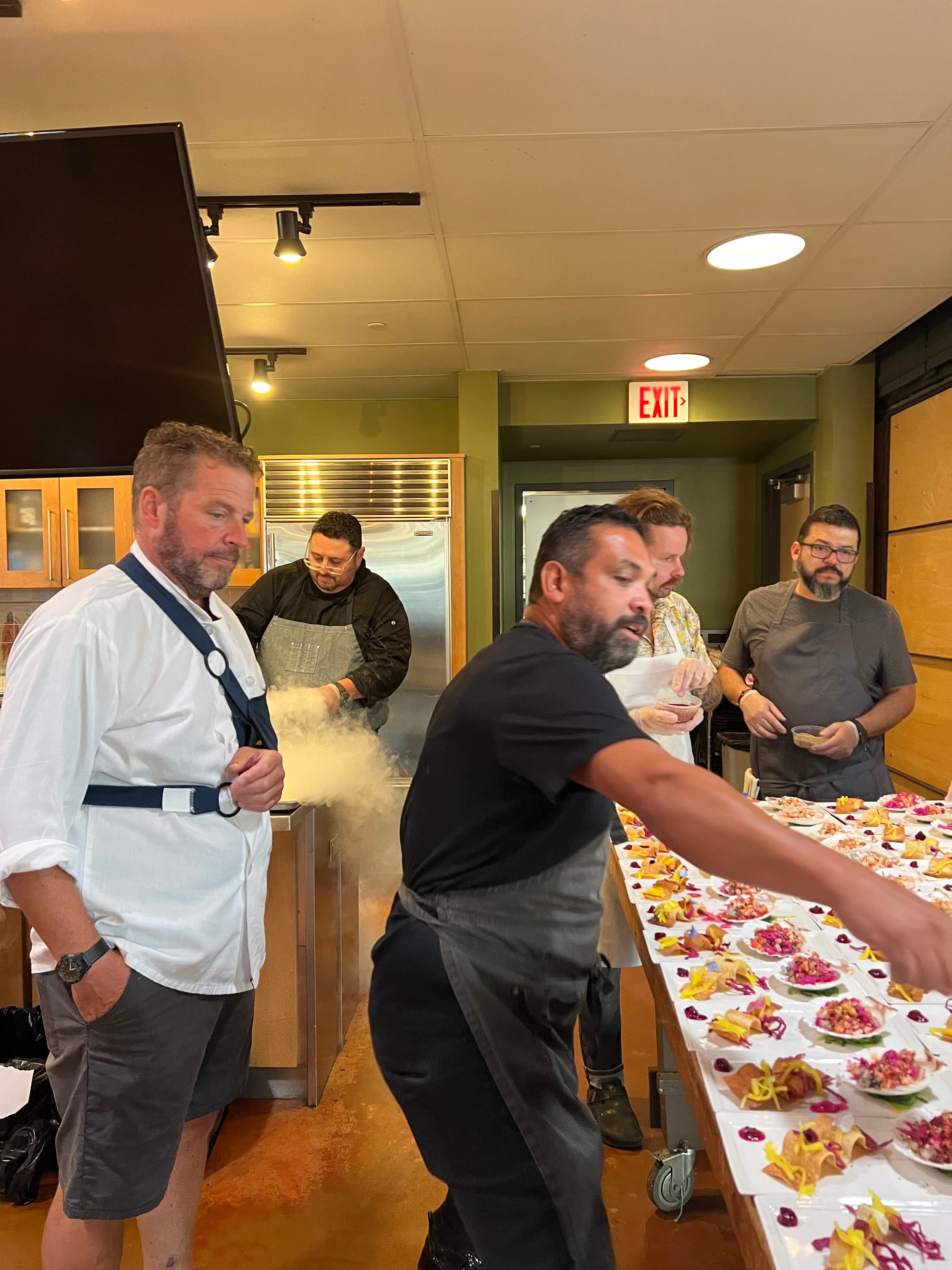 Busy restaurant kitchen