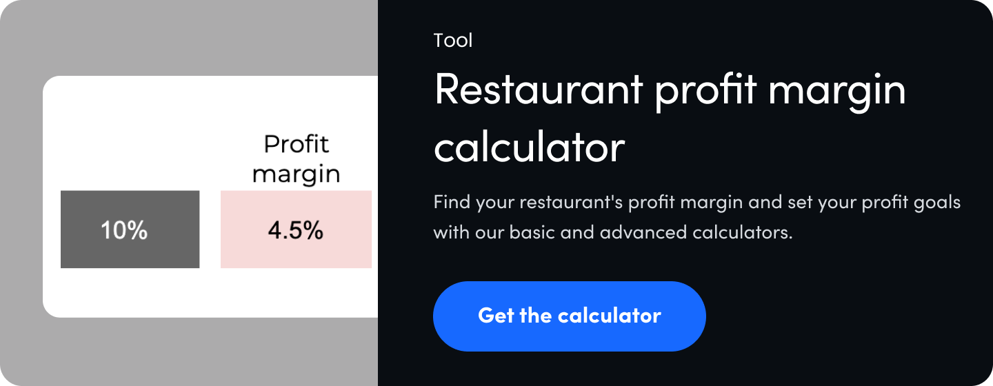 Restaurant profit margin calculator