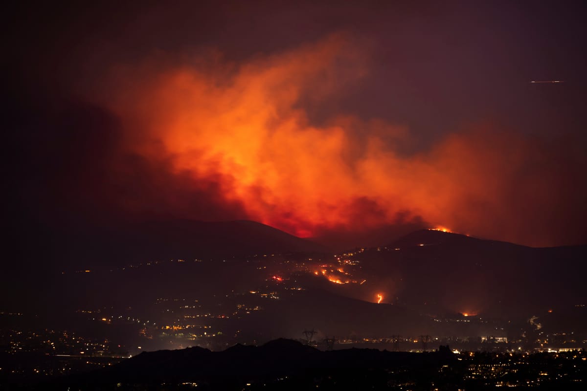 LA wildfires in the hills. Resources for restaurants.